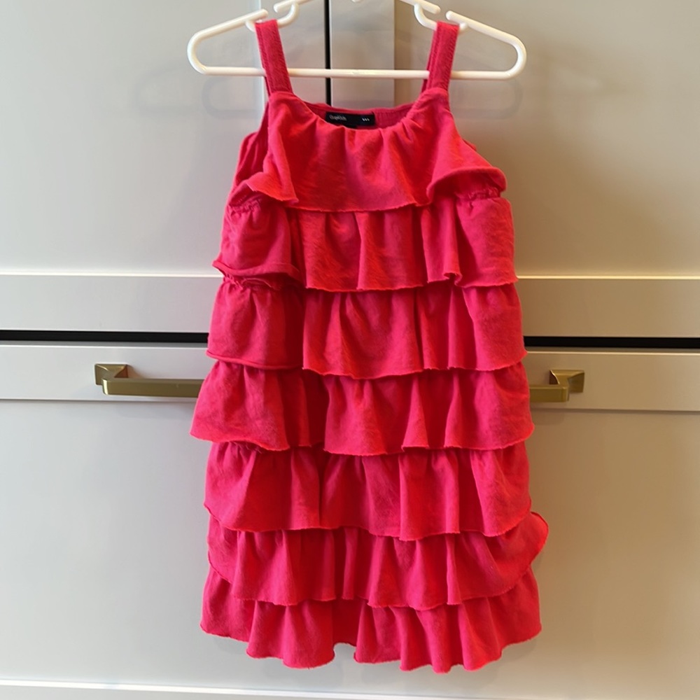 Gap Kids- girls sz 6-7 Bright pink ruffle dress